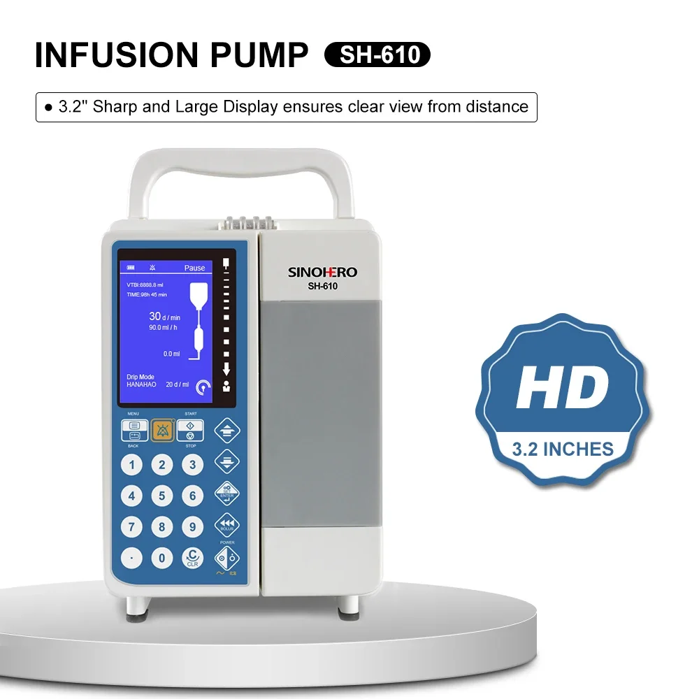 Blood Infusion Warmer and Medical Infusion Pump Set SH 610 Hospitals Volumetric IV Fluid Syringe Pump Human or Veterinary Use