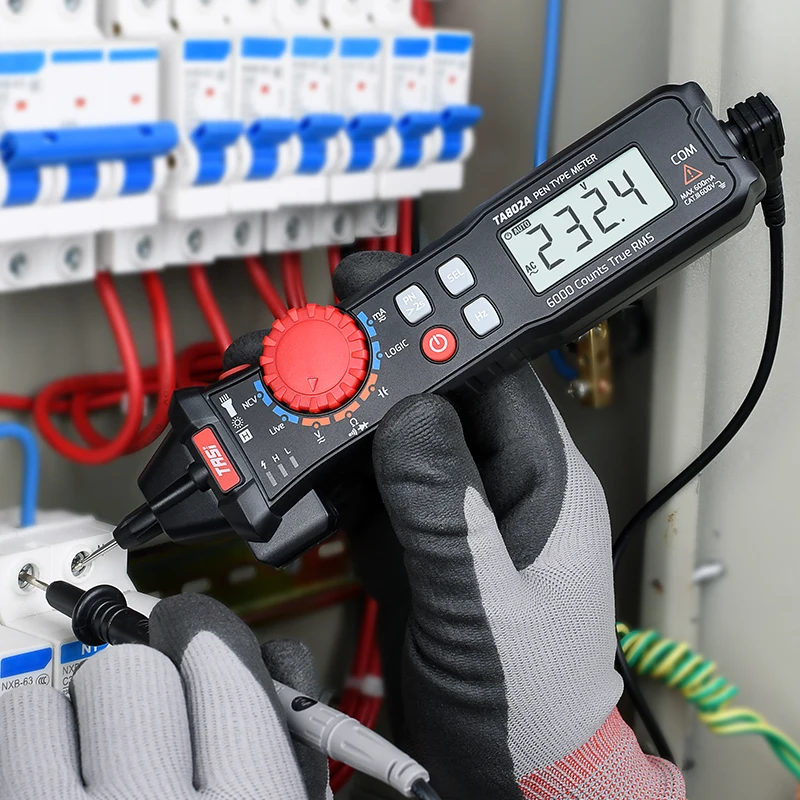 Imagem -04 - Caneta Digital tipo Multímetro com Bateria Volt Amp dc ac hz Ohm Capacitância Ncv Auto Reconhecimento Elétrico Multimetros