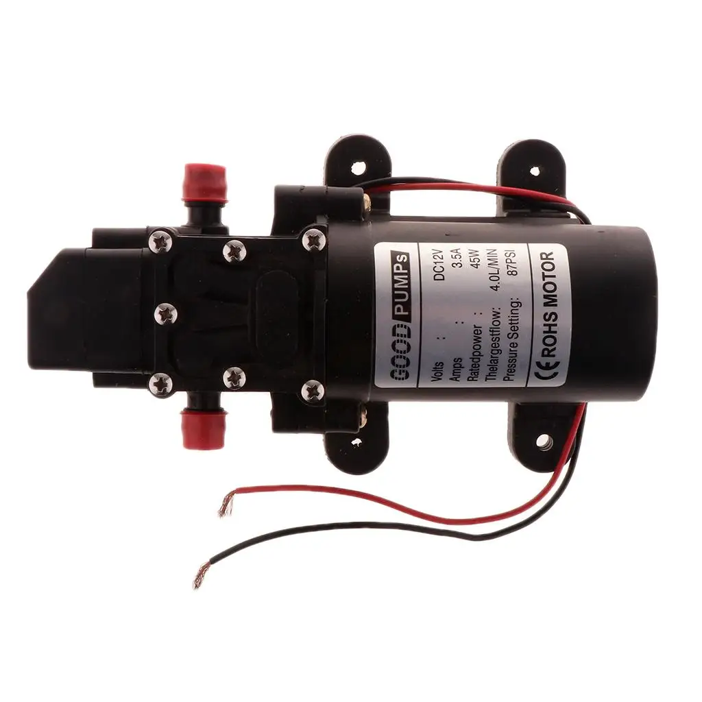DC 12V 87PSI 6L/Min Micro Water High Pressure Diaphragm Self Priming Pump