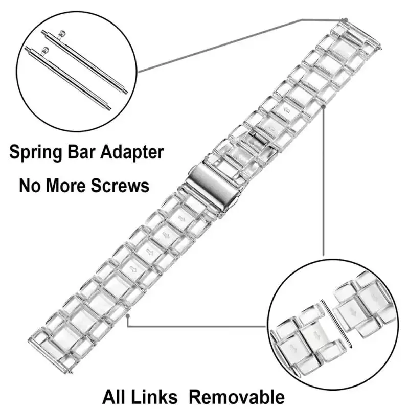22mm 패션 투명 스트랩, 신형 C20 Pro 밴드 액세서리, 신형 C26 C25 스마트워치 레진 팔찌, 코레아 시계줄