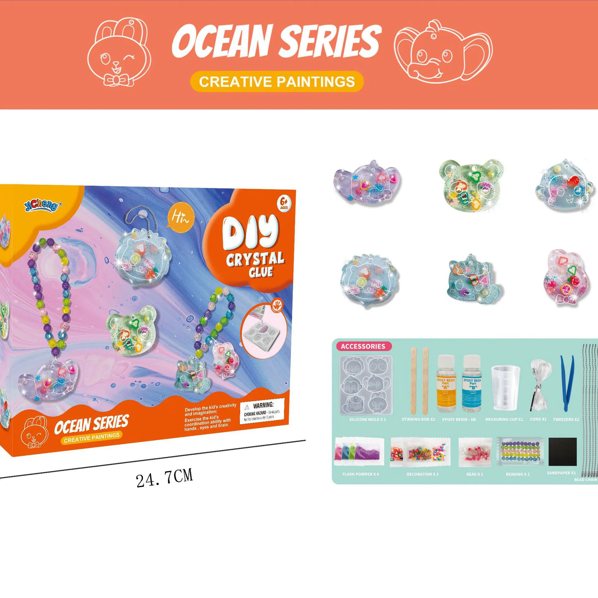Diy cola de gotejamento brinquedos artesanais criativo pingente chave material pacote fazendo presente das crianças quebra-cabeça recibo fazendo brinquedos