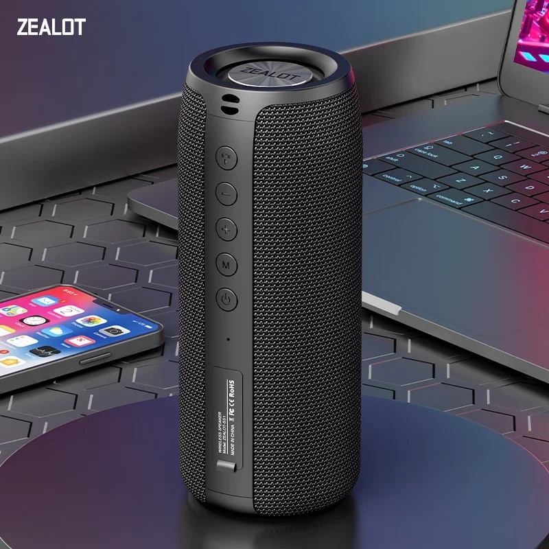 ZEALOT-S51 Bluetooth Speaker Bass Poderoso Subwoofer Sem Fio Caixa de Som À Prova D 'Água Suporta TF TWS USB Flash Drive