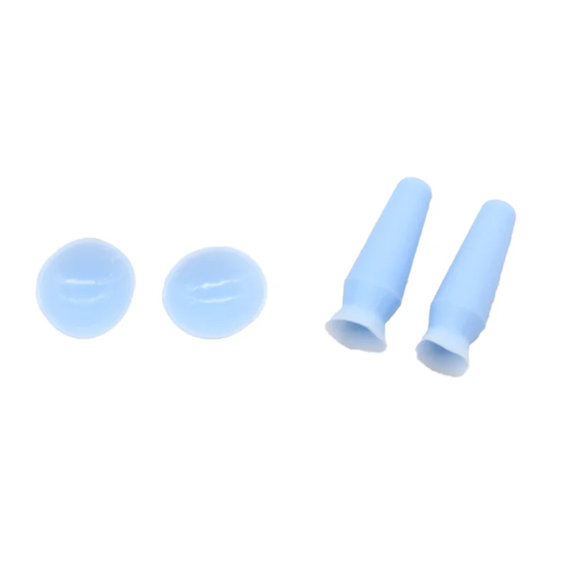 A84E-Silicone Eyeball Protective Cover Eyelid Pad Embedded Wire Double Prosthetic Eye Piece Suction Cup Green