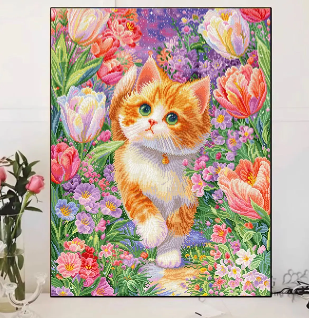 

9ct 75x92 см кошка вышивка DIY наборы с принтом в китайском стиле вышивка крестиком рукоделие домашний декор ремесла