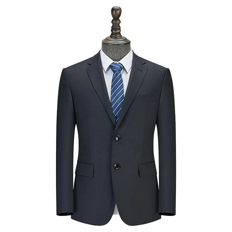 Ensemble complet de costume formel d'interview professionnel pour hommes, costume 2 pièces pour hommes, vêtements de travail d'avocat de gestionnaire haut de gamme, 3-A258