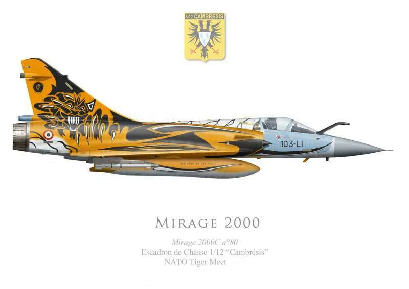 Nato Tiger Meet Dassault Mirage 2000 Fighter T Shirt. Short Sleeve 100% Cotton Casual T-shirts Loose Top Size S-3XL