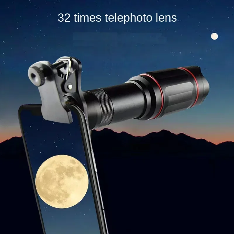 32x General Telephoto Phone Lens Mobile Phone External Dual Zoom Phone Telescope Lens Outdoor Camping Hiking View Telescope