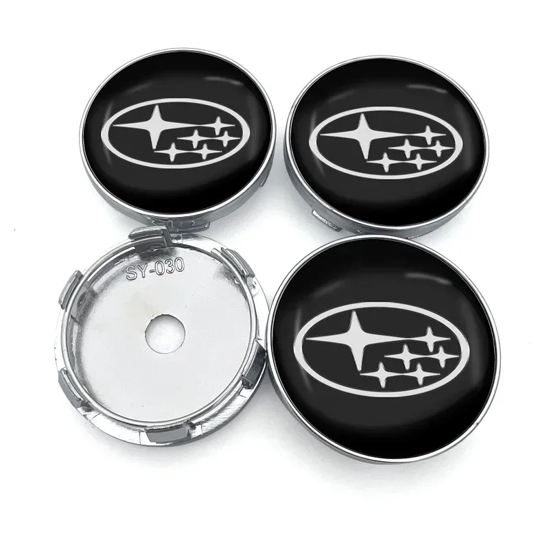 4pcs 60mm Car Wheel Center Hub Cap Logo Sticker Rim Cover Emblem Decal For Subaru Forester SG5 SH SJ Impreza Legacy Outback WRX