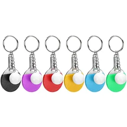 Ping Pong Ball Key Chain Table Tennis Keychain Racquet Keyring Racket Ring Bag Pendant Decoration Souvenir Gift