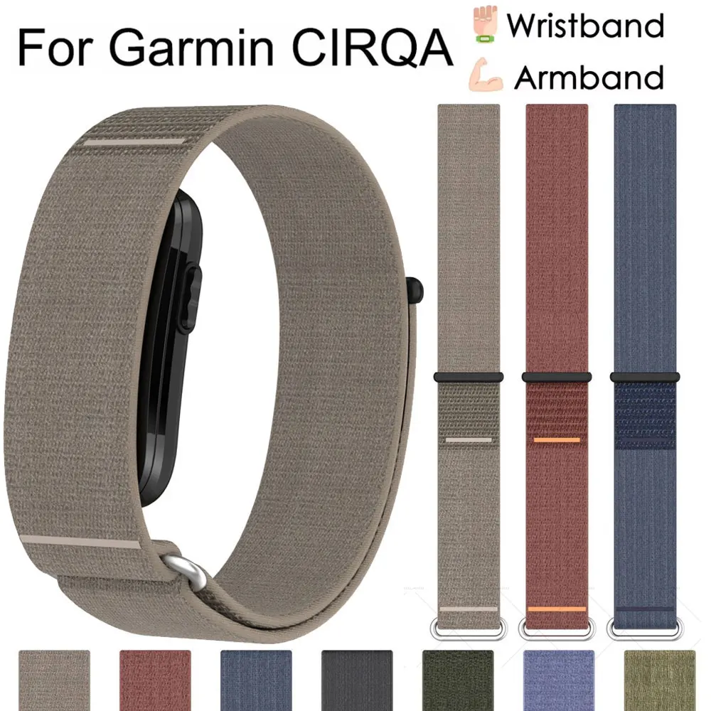 Breathable Nylon Loop Bicep Band For Garmin CIRQA Smart Band Wristband Fitness Tracker Sport Armband For Garmin CIRQA Smart Band