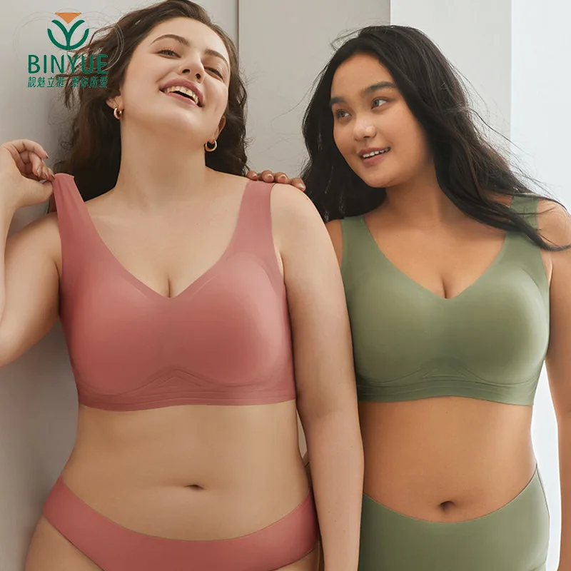 

Full Coverage Wireless Bra Push-Up Gathering Thin Design Large Chest Soft Small Support Bra