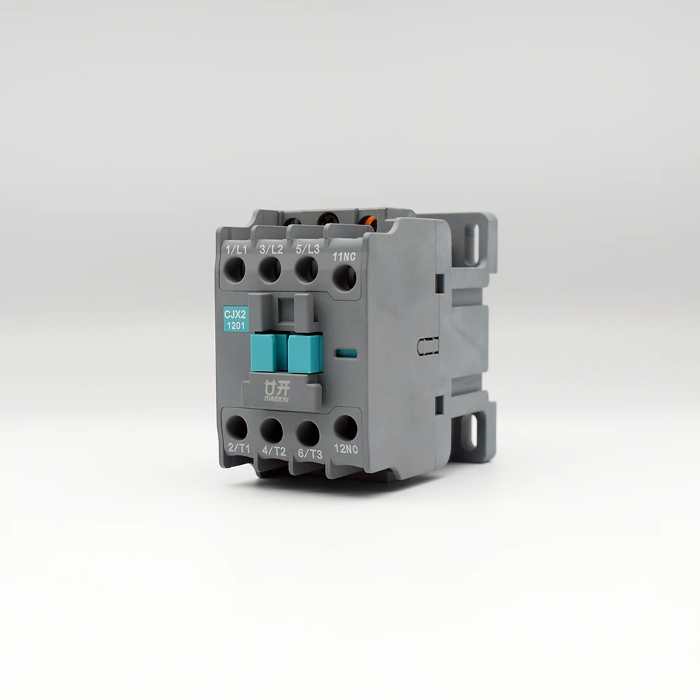 AC contactor 12A 3P+1NO/1NC Rail installation lc1d CJX2- 1201/1210/1211 1 normally open contact 1 normally closed contact