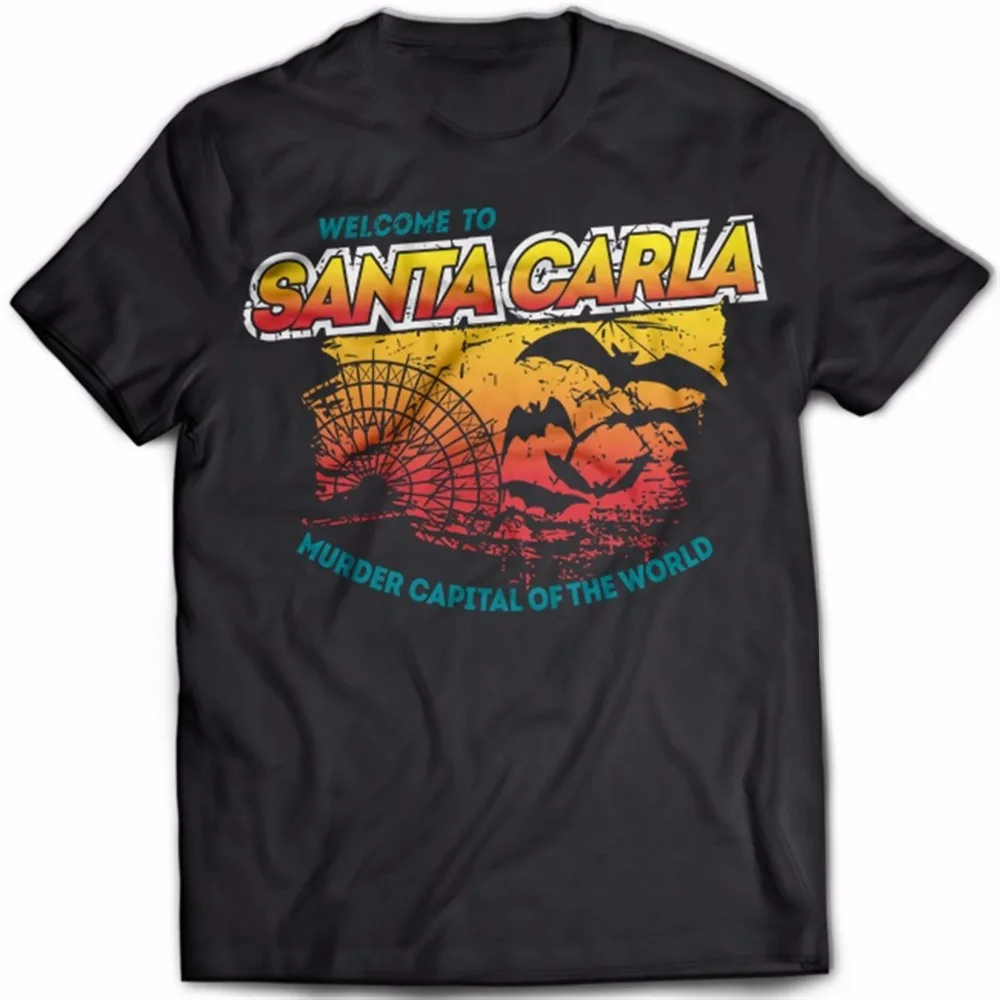 Santa Carla The Zombie Vampire Amusement Park T-Shirt. Summer Cotton Short Sleeve O-Neck Men's T Shirt New S-3XL