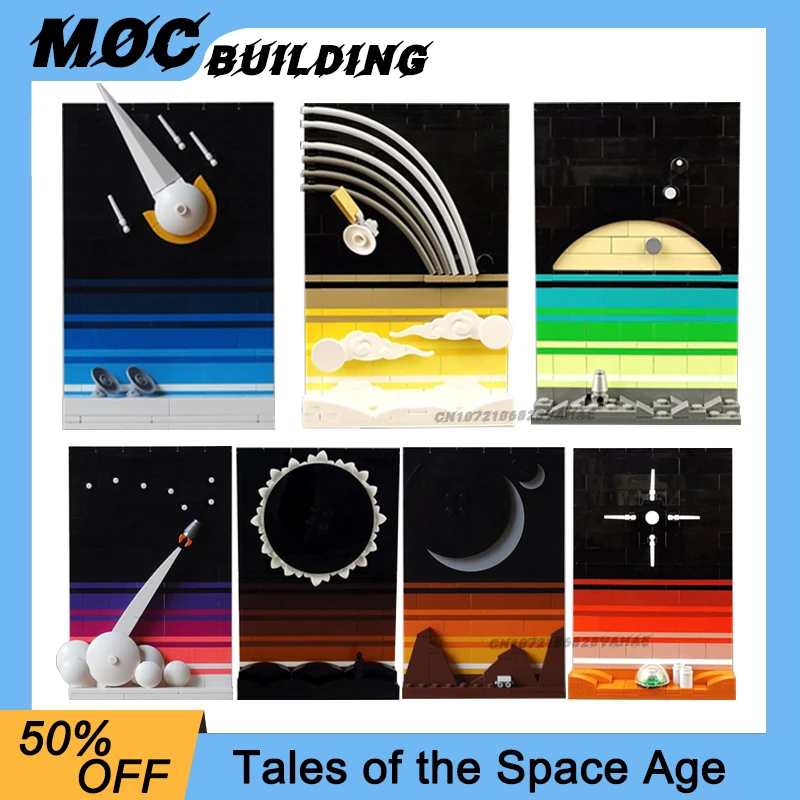 Creative Tales of the Space Age MOC Building Blocks Scene Model Ursa Major Black Sun Jupiter DIY Assembly Bricks Toys Xmas Gifts