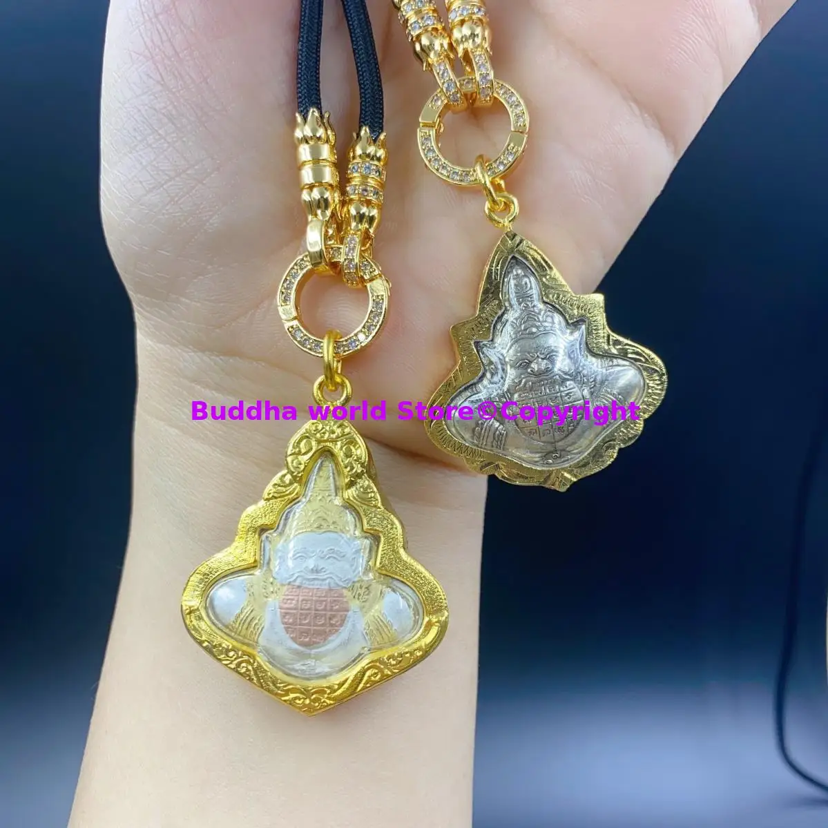 2025 Thailand temple famous Phra Rahoo Rahu God buddha Amulet Pendant exorcise evil spirits expel demon talisman Bless safety