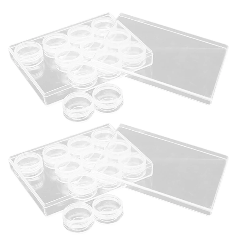 24 Stuks Plastic Cosmetische Pot Met 10G Clear Case Met Klikdeksels, Reis Opslag Cosmetische Monsters Voor Het Houden Van Lotions, Crèmes Duurzaam