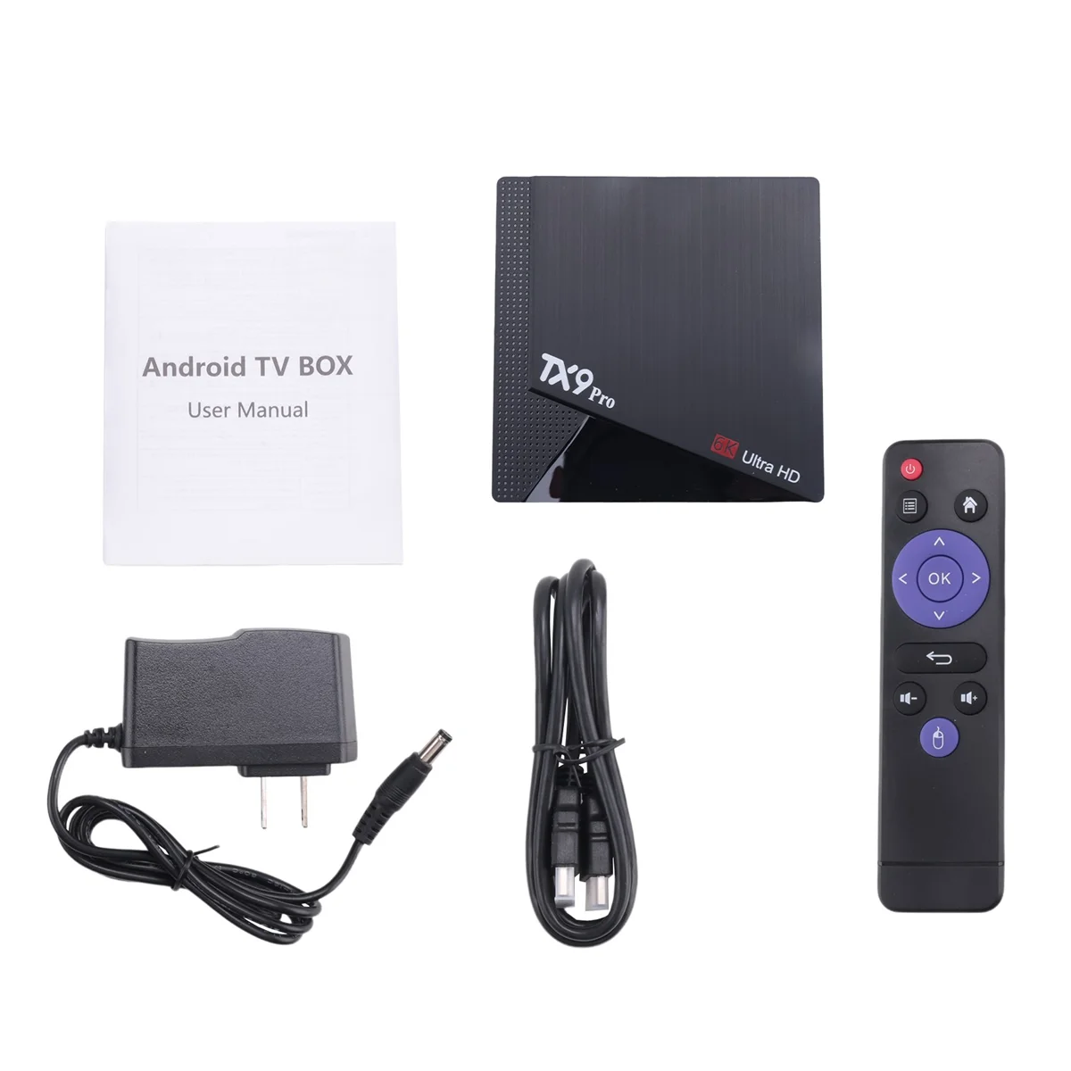 TX9 Pro Android 10.0 Set Top Box 6K HD Dual Brand 2.4G 5.8G WiFi Media Player AIIwinner H313 Smart TV Box US Plug