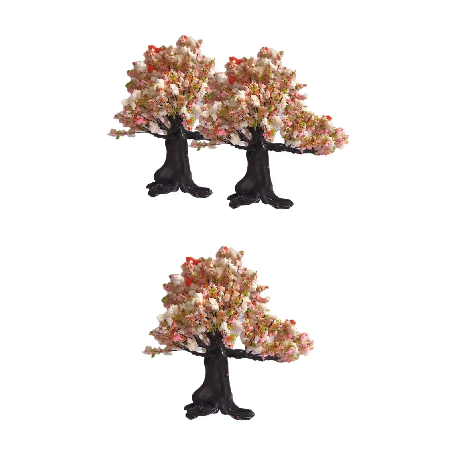 Mini-künstlicher Blumenbaum, Kunsthandwerk, architektonischer Baum für Zuglandschaft, Mikrolandschaft, Puppenhaus, Dekor, Projekte, Gebäudemodell
