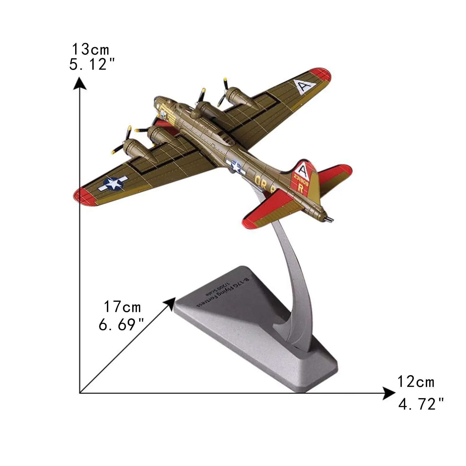 1/200 Skala B-17G Bomber Collection Fighter ze stojakiem Symulacja Samolot Samolot Wyświetlacz do sypialni Szafka TV Pokój dzienny