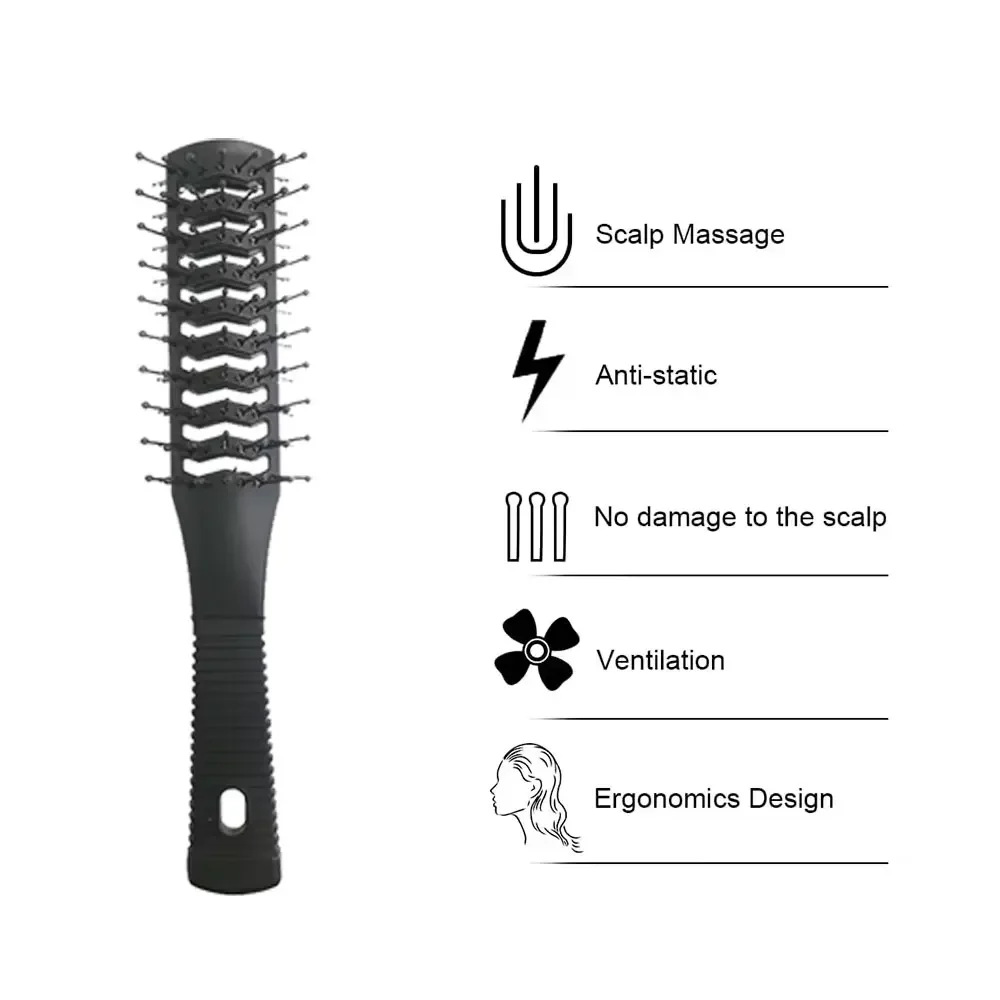 1 قطعة تصفيف الشعر وفك تشابك الأسنان واسعة مكافحة فقدان أمشاط تصفيف الشعر فرشاة برو صالون ضعف الجانب تدليك مشط مكافحة تشابك فرش