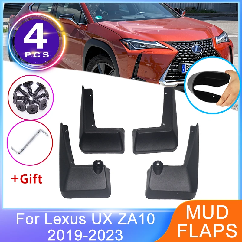 4PCS Car Mudguards For Lexus UX 200 250h 260h 300e ZA10 2019~2023 Front Rear MudFlaps Fender Wheel Protector Flaps Anti-splash