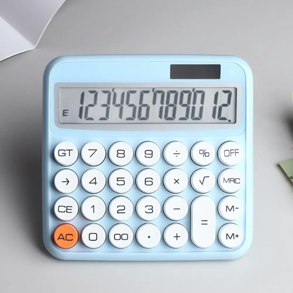 Калькулятор с высокоточными датчиками, обтекаемый калькулятор с 12-значным ЖК-дисплеем и механическим ключом