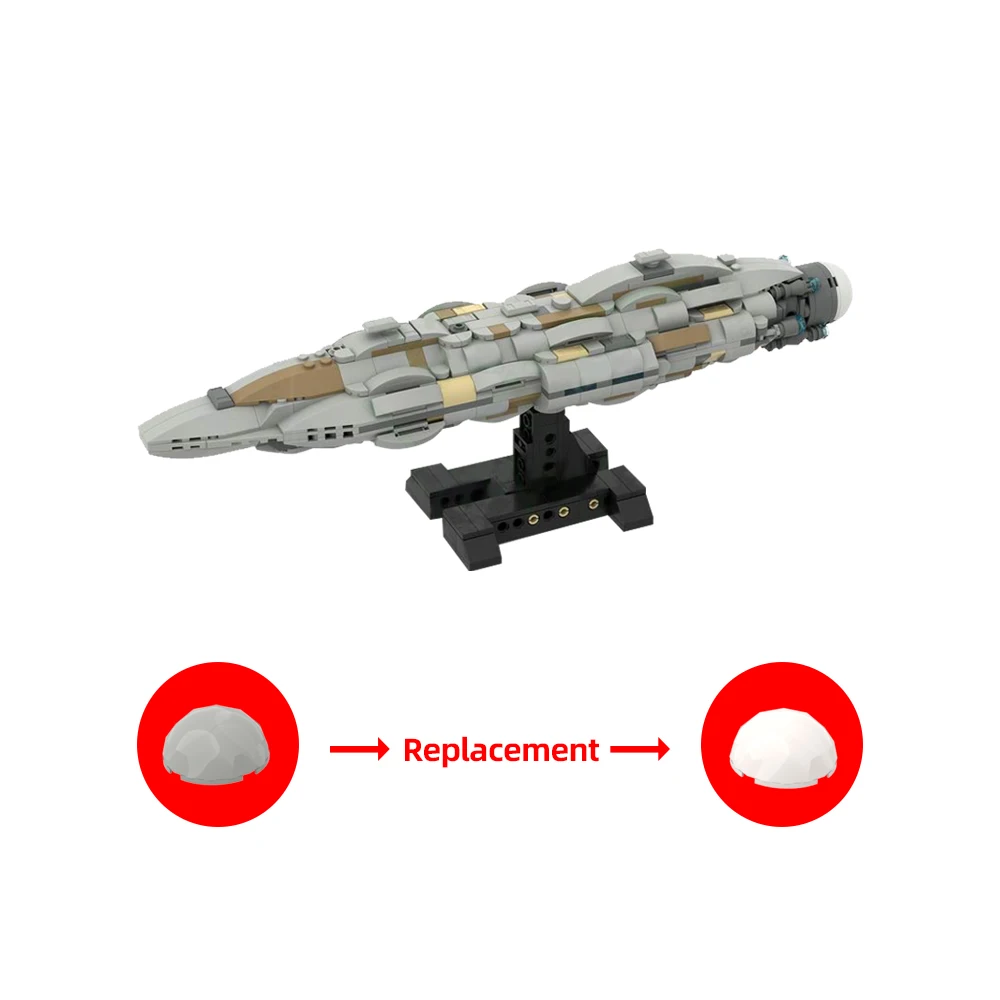 MOC 135029 Home One - 1/4000 Scale Household Integrated Model Brick Space War Building Blocks Star Cruiser Bricks Toys Kid Gift