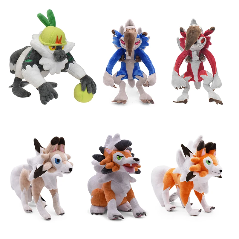 

New Pokemon Anime Shiny Lycanroc Soft Plush Toy Kawaii Cartoon Midnight Midday Lycanroc Wolf Stuffed Animals Christmas Gifts