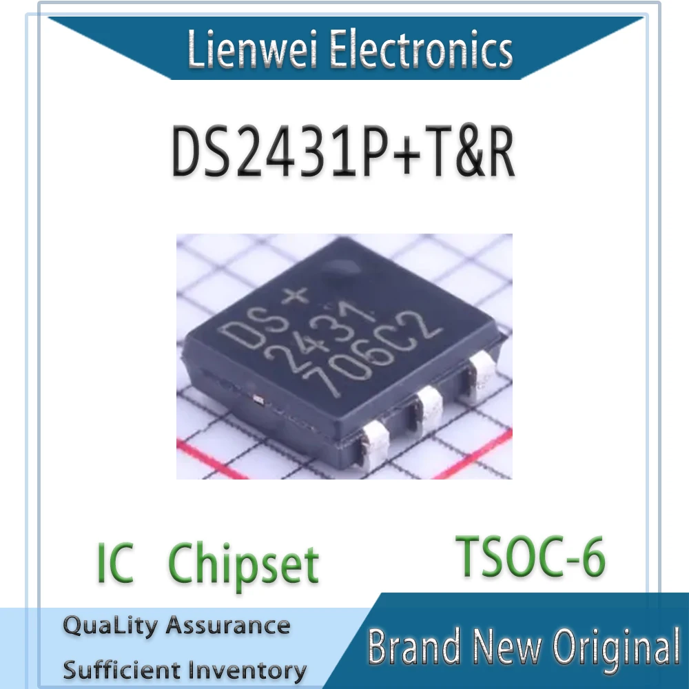 

100% New Original DS2431 DS2431P+T&R DS2431P DS2431P+ IC Chipset TSOC-6