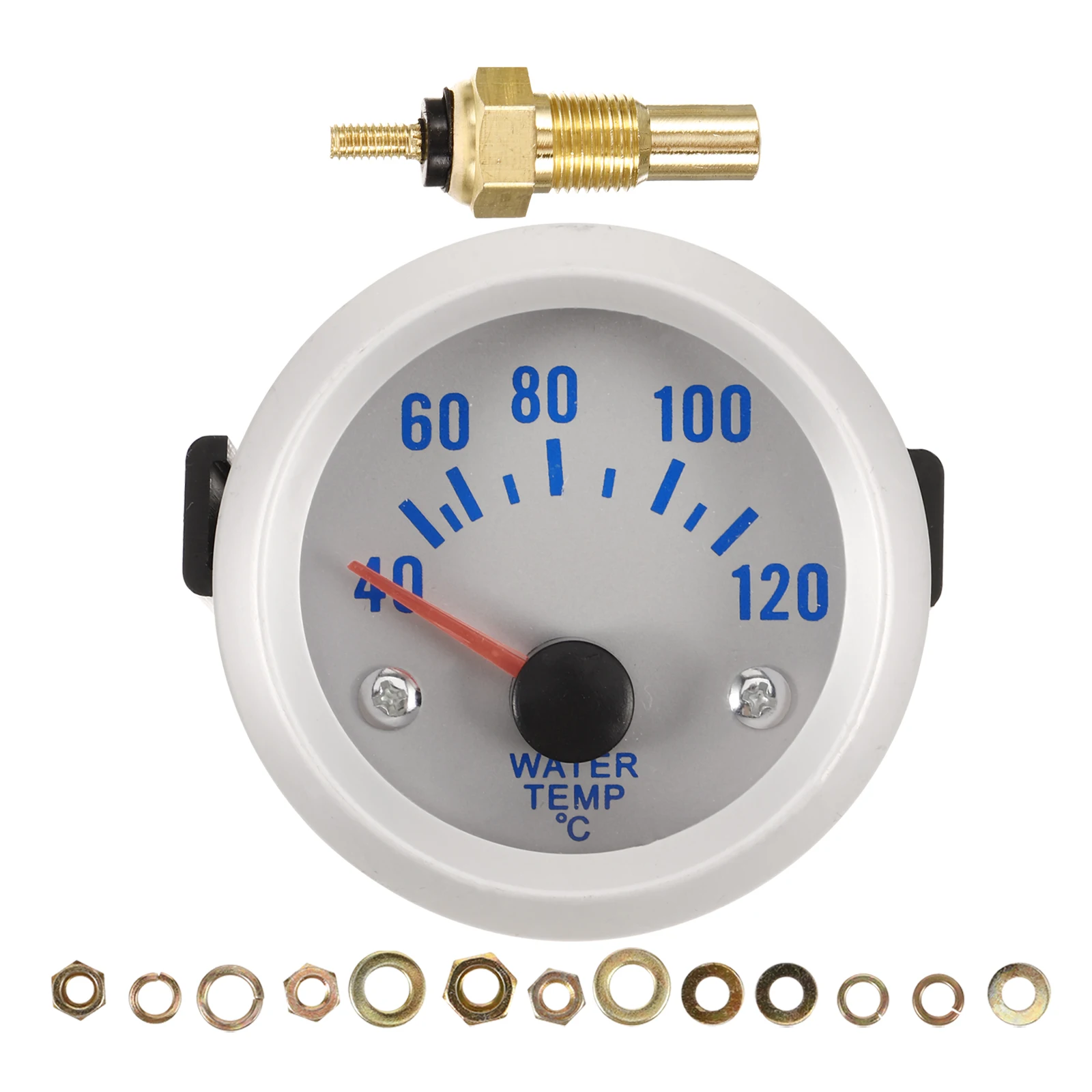 

Water Temperature Gauge 12V White Light Pointer Car Accessory Mechanical Meter for Vehicle Engine Monitoring System