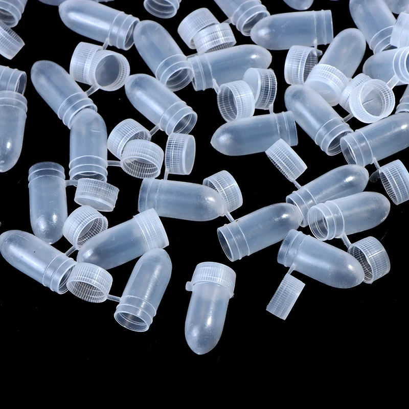 100 Pcs Portable Flip Lid Transparent Capsule Storage Containers Pill Box Holder High Quality Durable Materials Easy To Use
