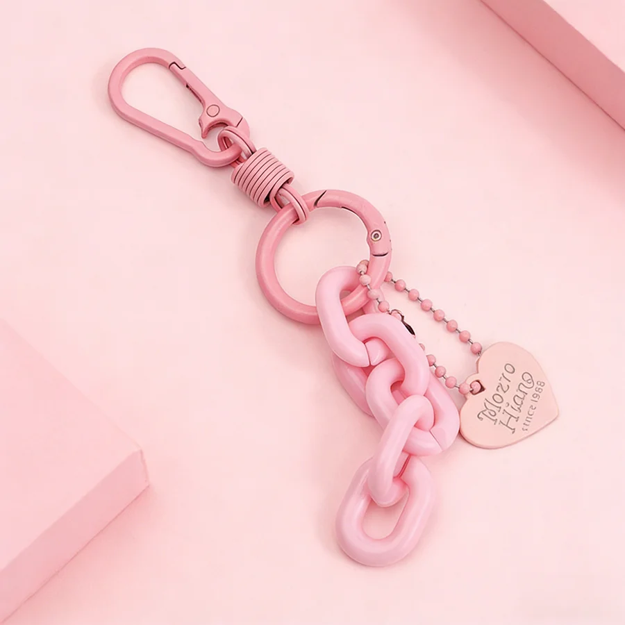 Neuer Valentinstag Liebespaar Schlüsselanhänger Auto Rucksack Tasche Charm Dekoration Anhänger Dopamin-Farbe Schlüsselring Vielseitiges Zubehör
