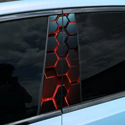 1PC Honeycomb Universal Car Stickers Auto B Pillar Waterproof Decoration DIY Car Doors Pillar Sunscreen Refit Car Styling Decals