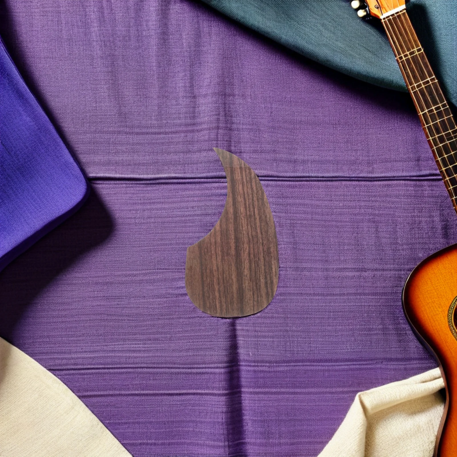 

2Pcs Acoustic Guitar Pickguards Wood Grain Panel Stickers Walnut Rosewood Texture Protective Cover for 39 40 41 Inch Guitar