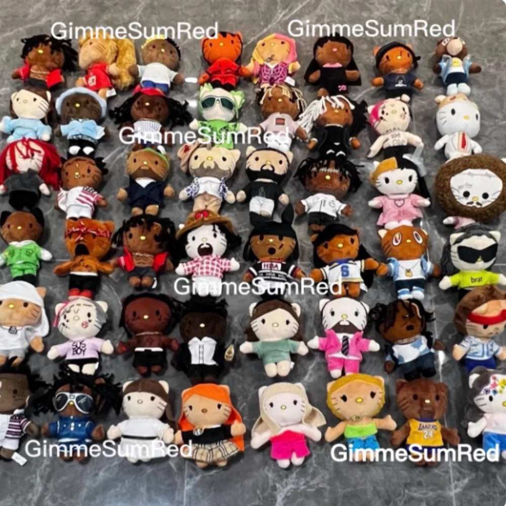 

Hello Kitty Eminem xxxtentacion Frank Ocean Plush Toy Doll with Clothes Stuffed Soft Plush Toys Fans Collect Gif