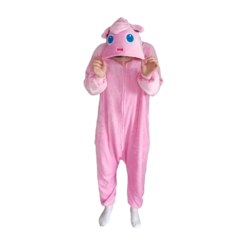 Pokemon Onesies Cartoon Cosplay Costume Women Pajamas Flannel Animal One-Piece Full Body Pijama Anime Halloween Christmas Gift