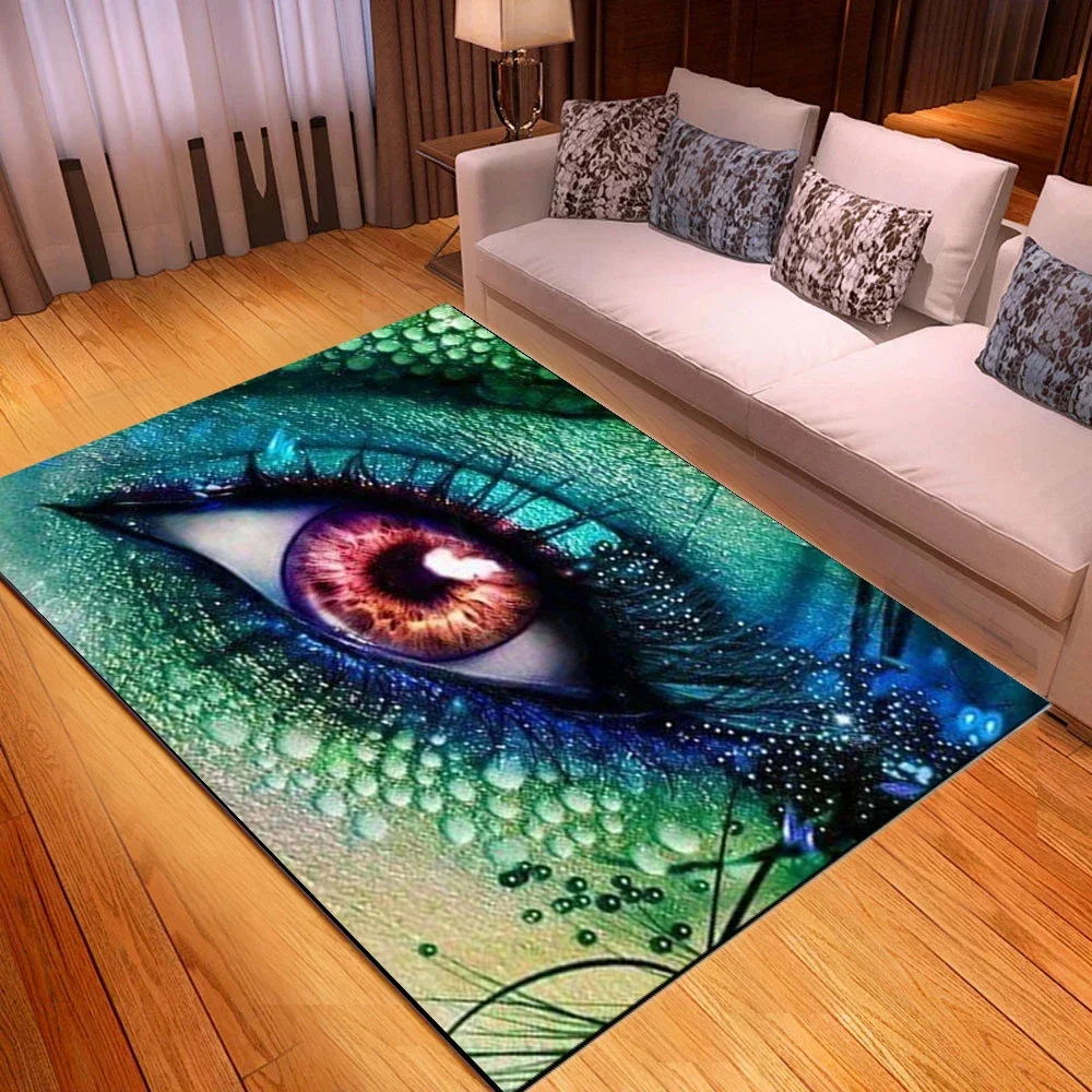 

High Quality Soft Flannel 3D Magic Eye Carpet for Living Room Eye Pattern Print Indoor Area Rugs Home Floor Mat Sofa Carpets