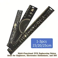Set of 1-3 Multi-Functional PCB Engineering Rulers - 15/20/25cm Sizes - Ideal for Engineers, Electronics Enthusiasts, and DIY