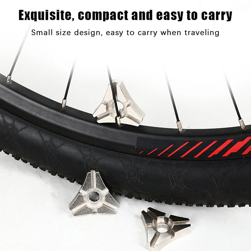 3 Sizes In One Bicycle Spoke Nipple Wrench Wheel Rim Truing Repair Tool Carbon Steel Robust Structure Bicycle Repair Tool