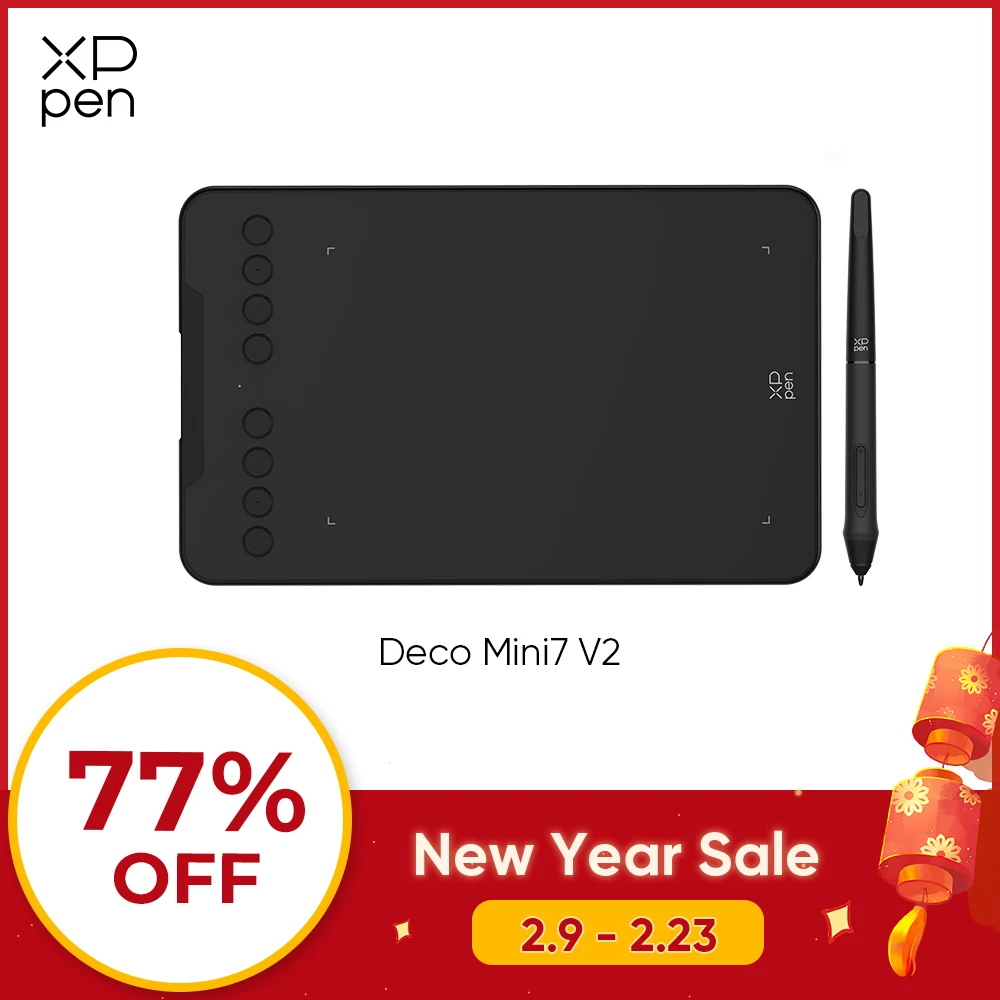 Deco mini7 7x4.3 Inch Graphics Tablet with 16K Pressure Level