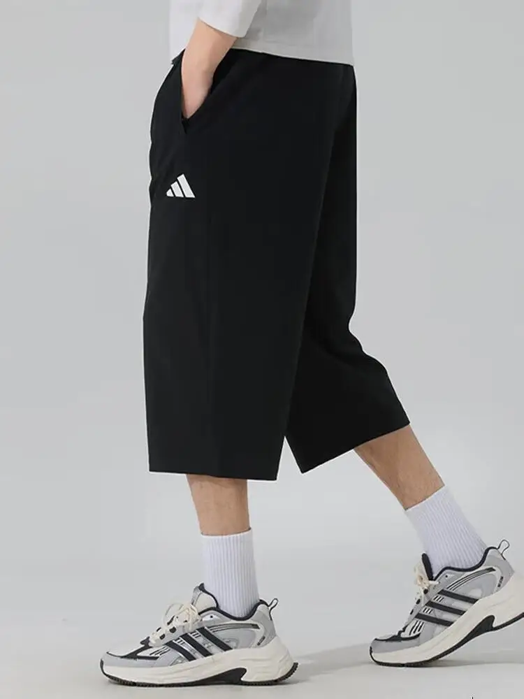 Adidas Essentials Men's Cropped Pants Breathable Durable Fashionable For Gym And Casual Outings