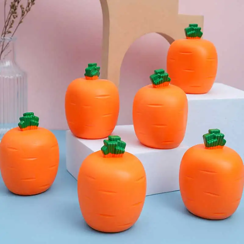 2 pezzi carota coniglio tazza spremere giocattoli bambini sensoriale antistress giocattolo adulti bambini simpatico cartone animato spremere giocattoli pizzicamento giocattolo regalo