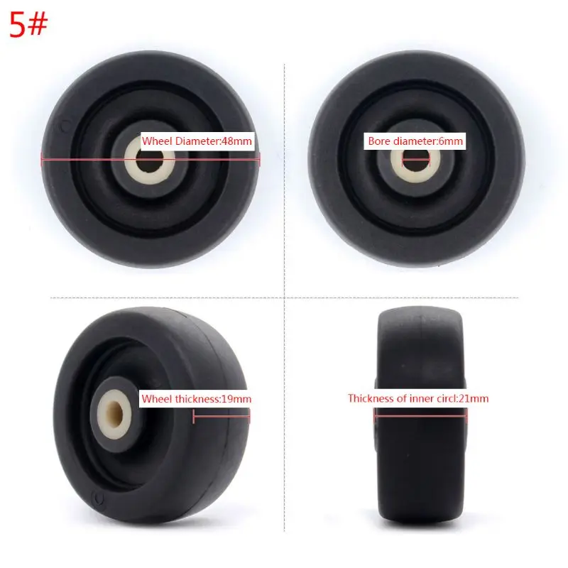 1PC Plastic Swivel Wheels Rotation Suitcase Replacement Casters Luggage Case Parts Accessories