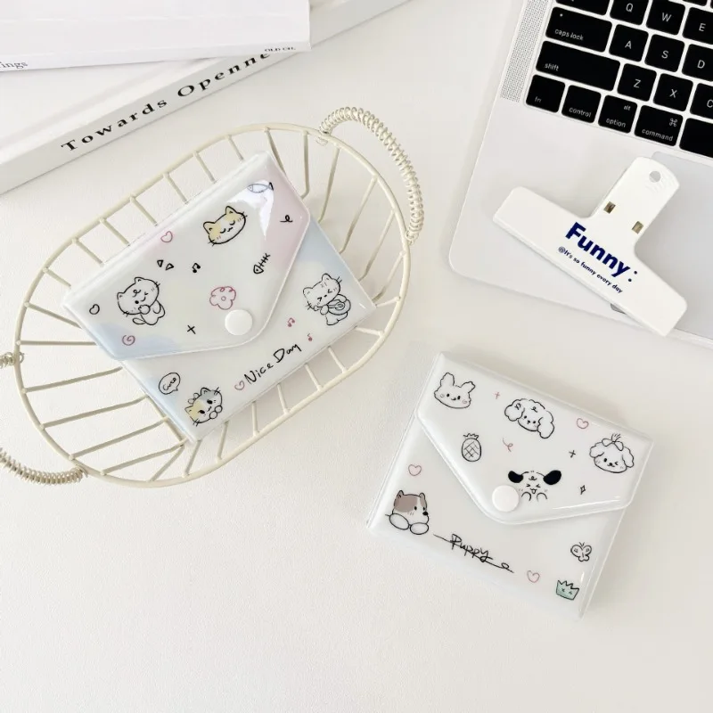 Doodle Dog Practical Kitten Cartoon Style Envelope Card Pack One Square Card Book Small Card Storage Book Polaroid Photo Album