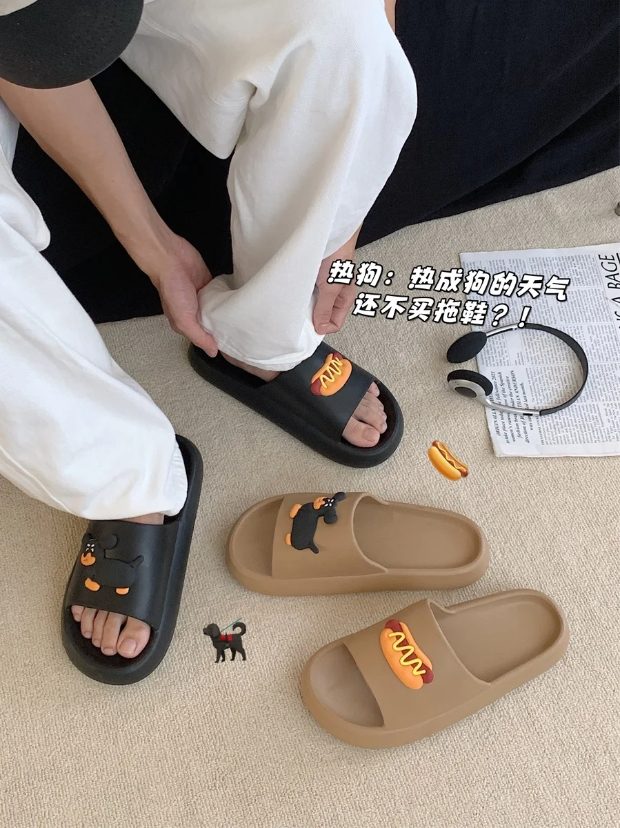 Women Cute Dachshund Slipper Couples Fashion Outwear Thick Sole Summer Slippers Funny And Cute Dog Slippers For Men And Women