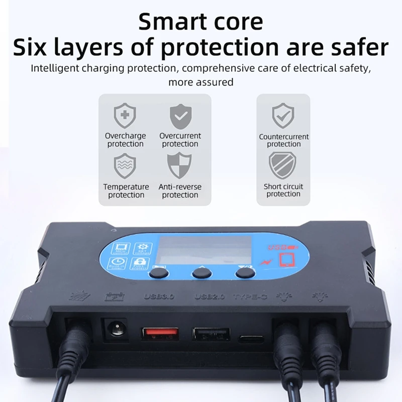 Solar Panel Charge Controller 12V-24V Solar Panel Intelligent Regulator With Dual USB Type-C Ports PWM