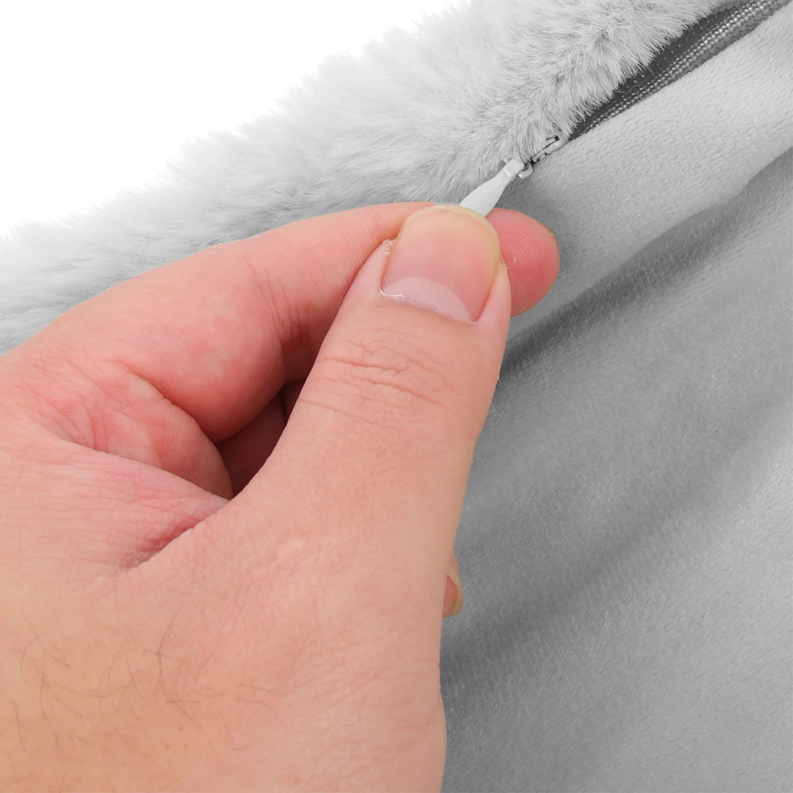 

Faux Rabbit Hair Throw Pillowcase Soft Square Cushion Cover Comfortable Home Sofa Library Coffee Shop Pillow Cases