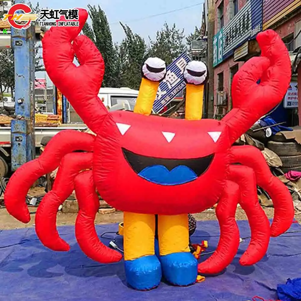 Globo de réplica de cangrejo inflable gigante personalizado, modelo de cangrejo inflable de aire para promoción de decoración, 3m/4m/6m