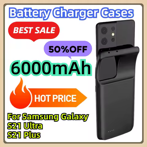 For Samsung Galaxy S21 Ultra S21 Plus Battery Charger Case Charging PowerBank Power Case