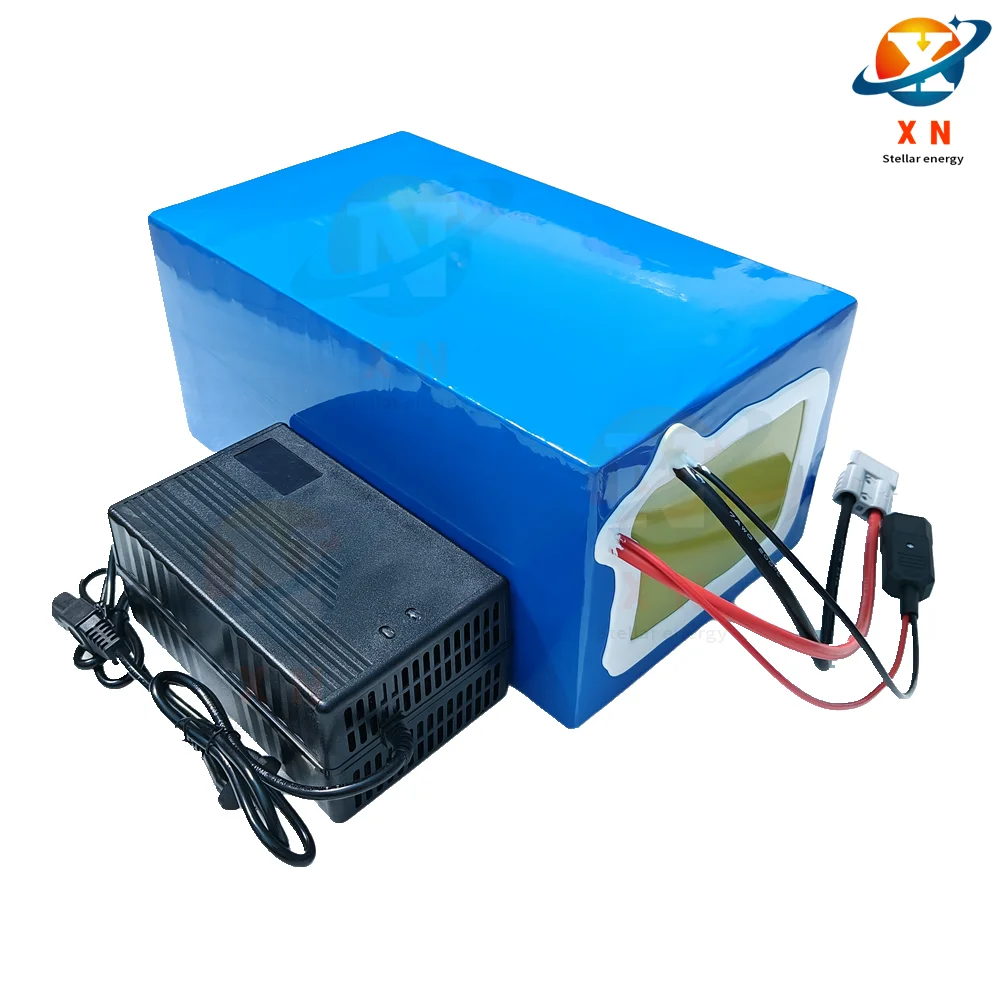 lithium 72V 60Ah lifepo4 battery pack BMS 24S 76.8V deep cycle for 5000W 3500W bike scooter Motorcycle